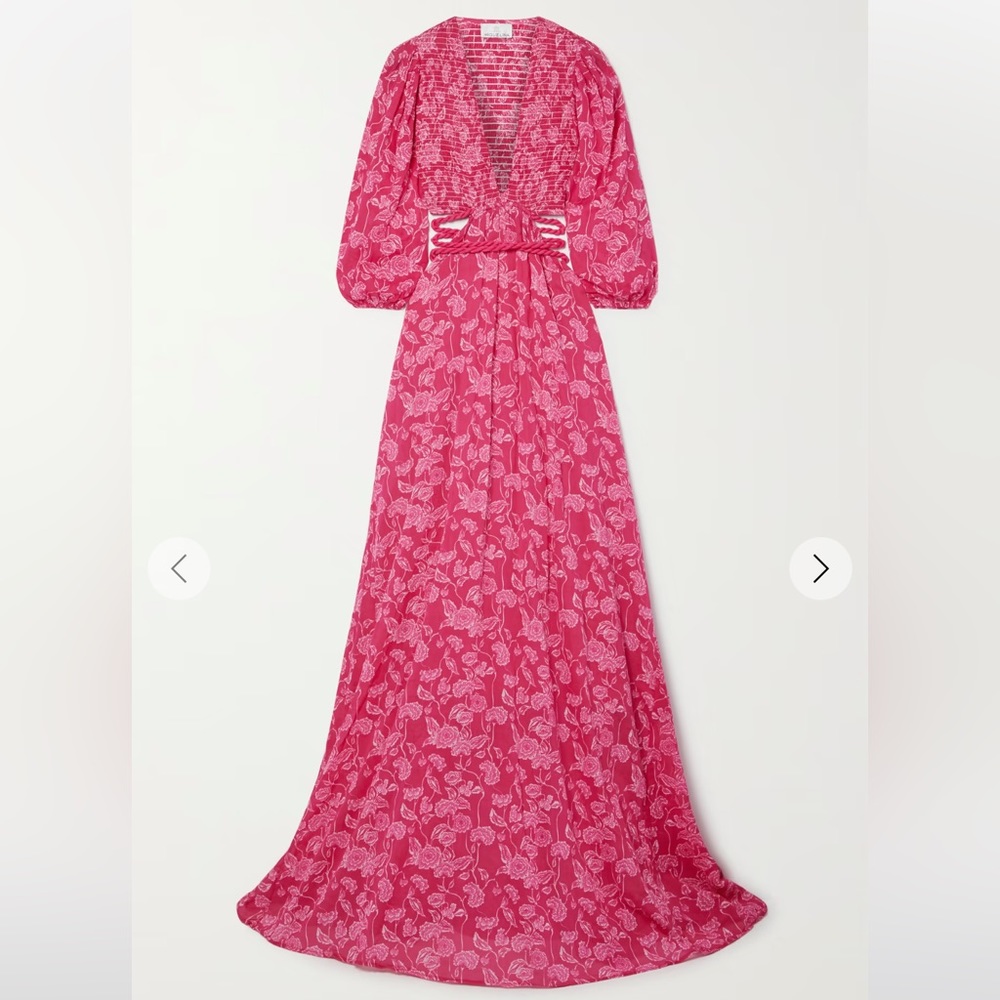 Miguelina Farrah Floral Cutout Maxi Dress - XS